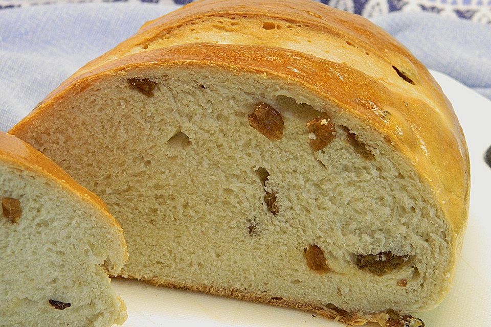 Rosinenbrot mit Kokosmilch