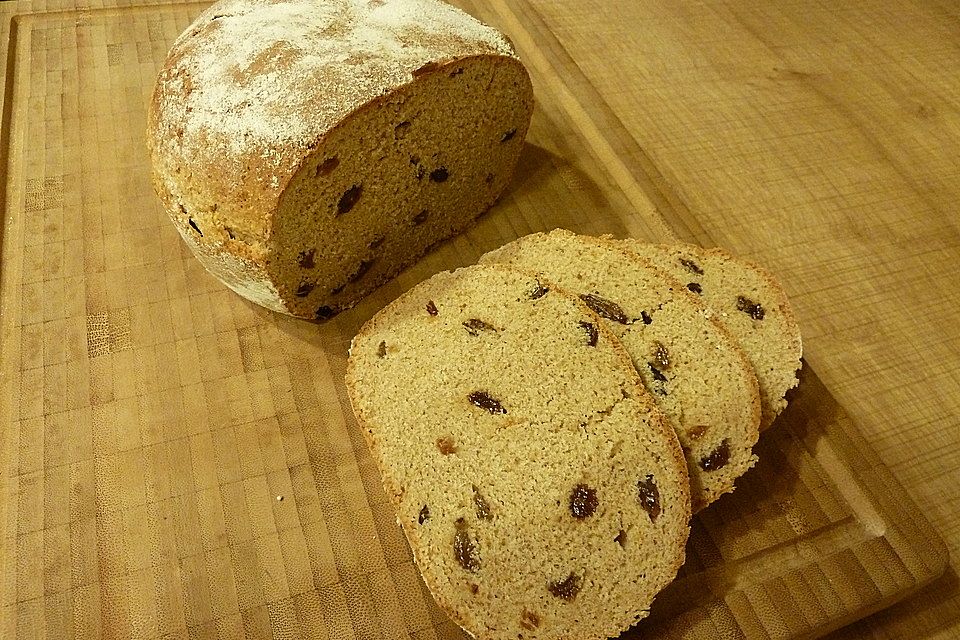 Rosinenbrot mit Kokosmilch