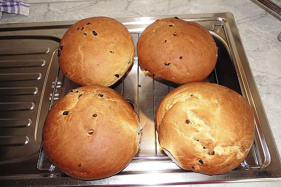 Rosinenbrot mit Kokosmilch