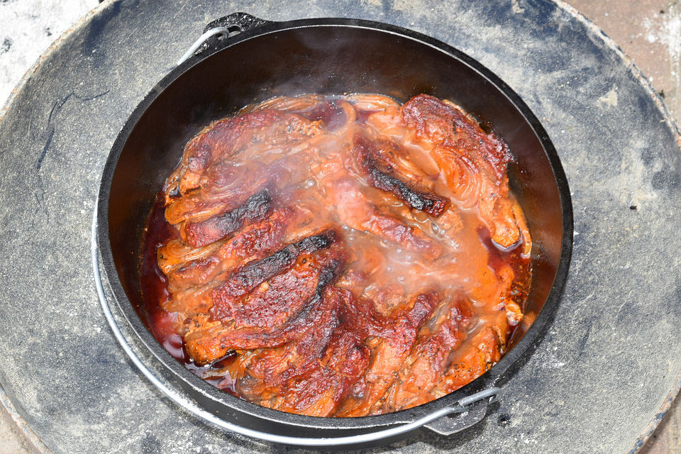 Schichtfleisch ohne Bacon