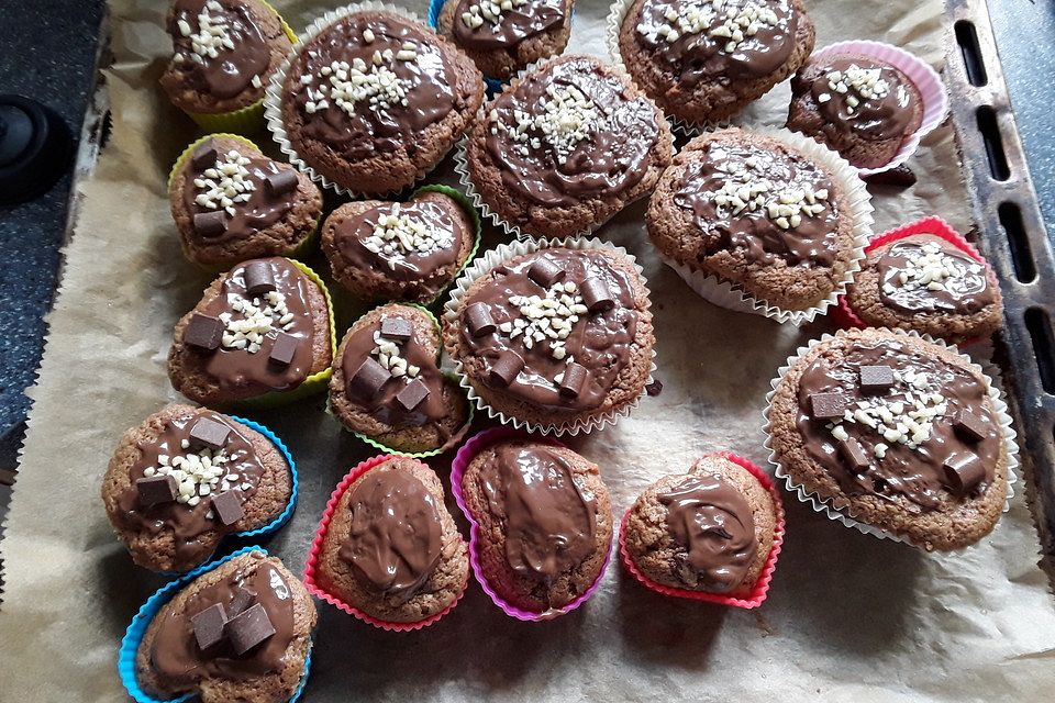 Leckere Nuss-Nougat-Muffins