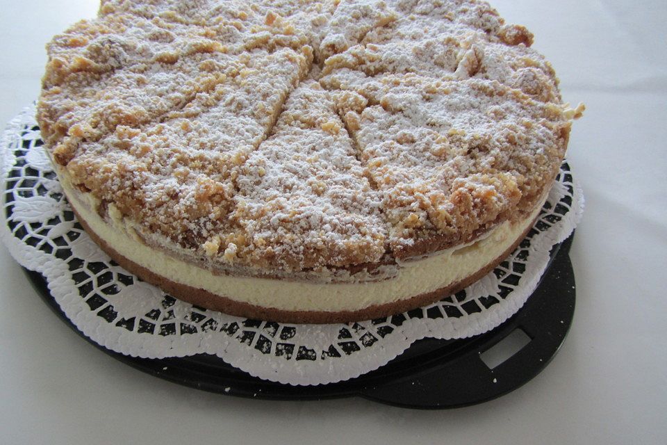 Streuselkuchen mit Vanillecreme