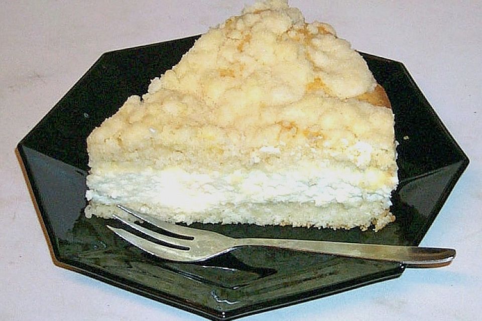 Streuselkuchen mit Vanillecreme