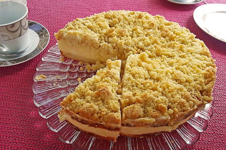 Streuselkuchen mit Vanillecreme