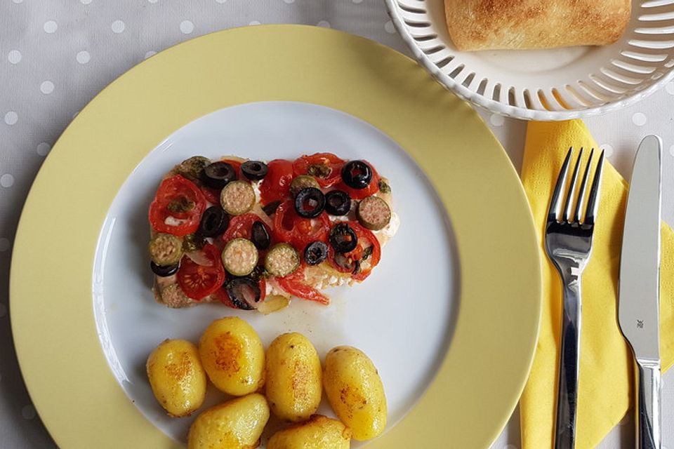 Lachsfilet mit Kapernäpfeln