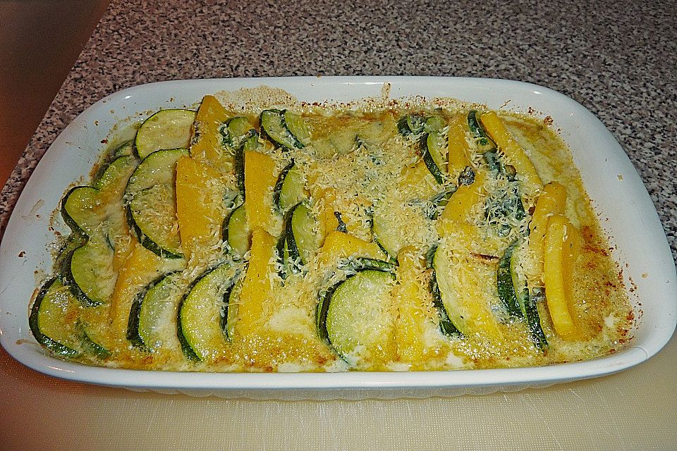 Polenta-Zucchini-Auflauf