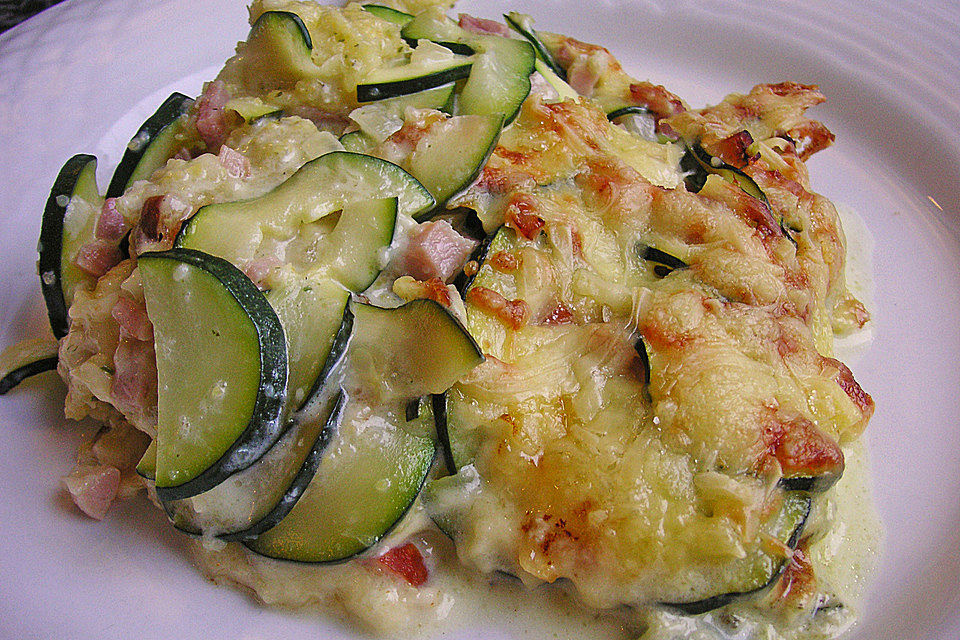 Polenta-Zucchini-Auflauf