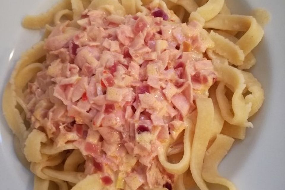 Pasta mit Frischkäse - Sauce