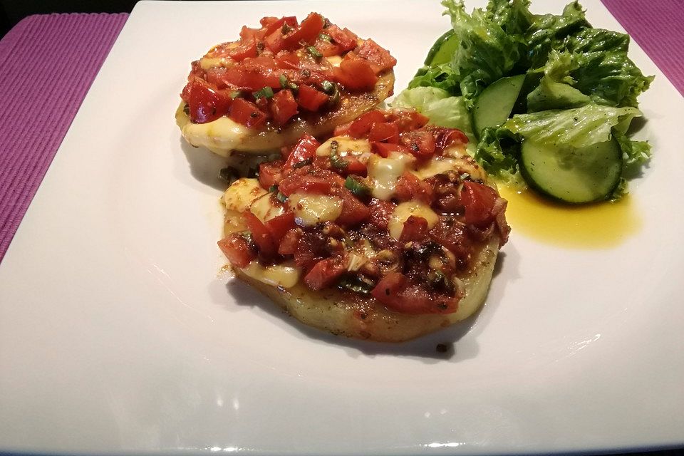 Kohlrabi nach Bruschetta Art