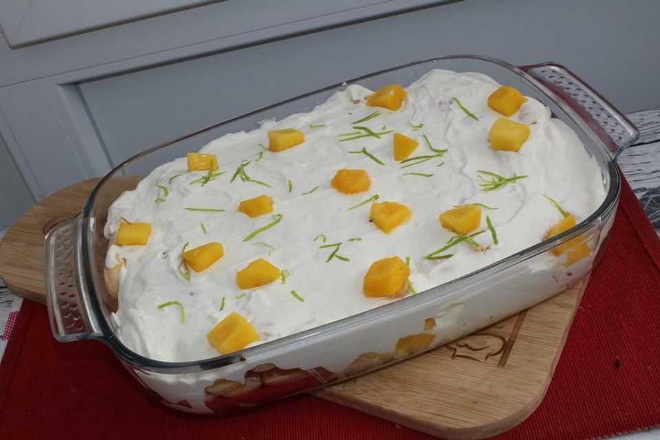 Beschwipstes Mango-Tiramisu