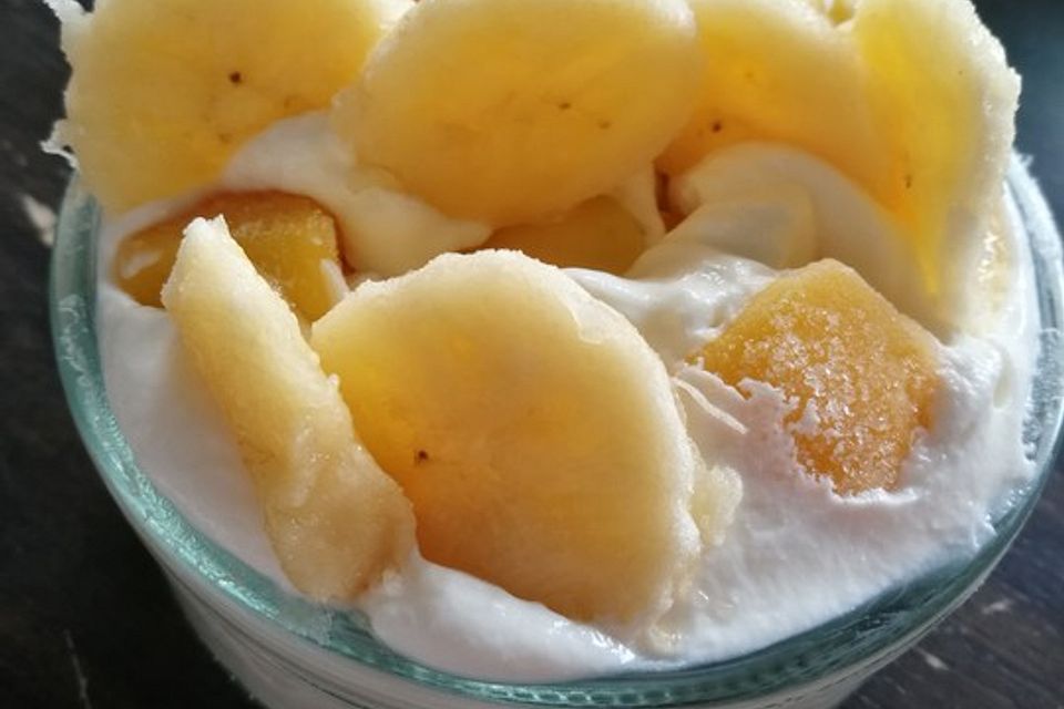 Bananen-Mango-Mascarpone-Dessert