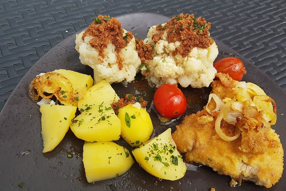 Bautzner Schnitzel mit Blumenkohl