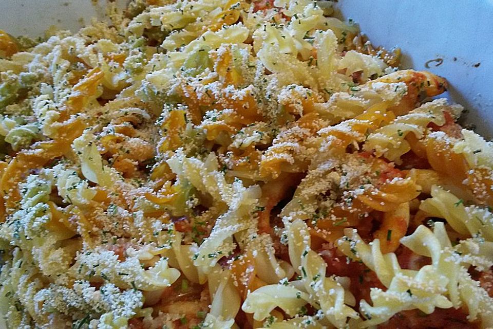 Pasta - Tintenfisch - Gratin