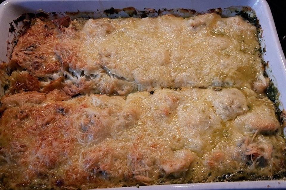 Maultaschen-Spinat-Auflauf