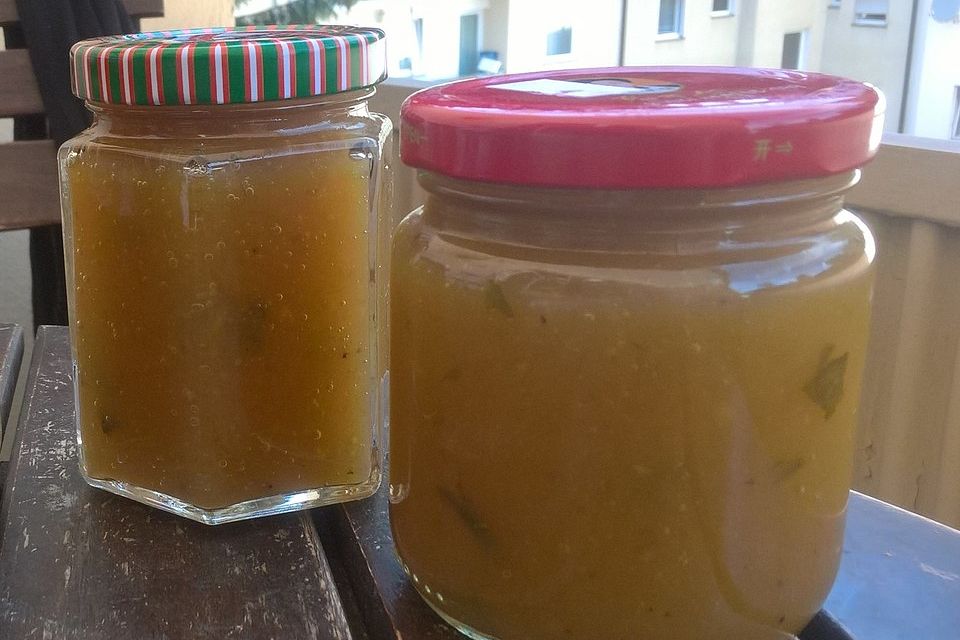 Bananen-Apfel-Minze-Marmelade