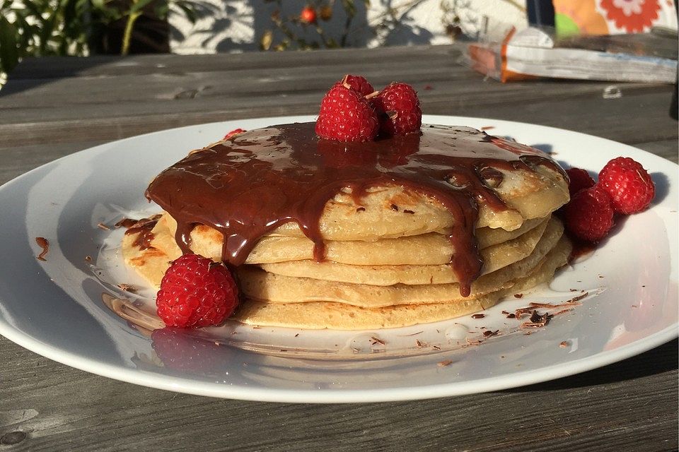 Vegane Vanille-Sojamilch-Pancakes