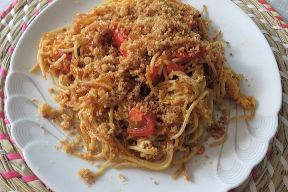 Gebratene Spaghetti