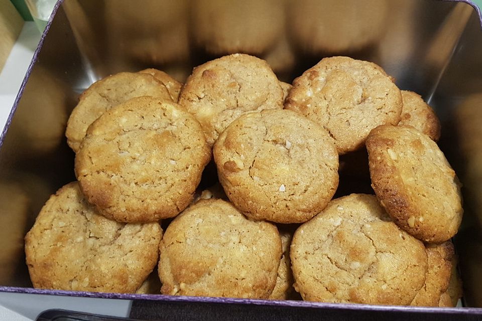 Cookies mit weißer Schokolade