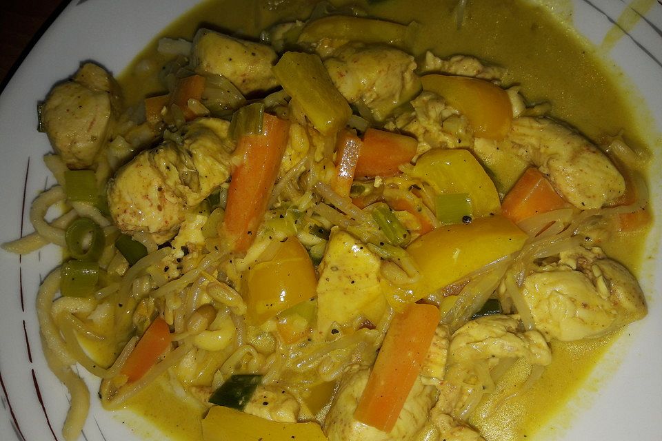 Curry mit Hähnchen