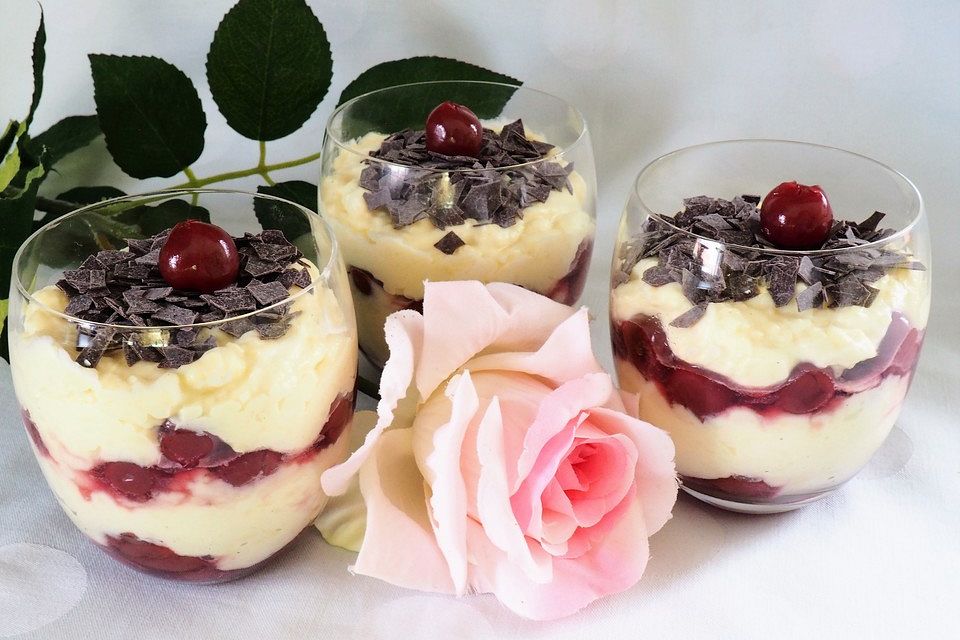 Kirsch-Pudding-Dessert