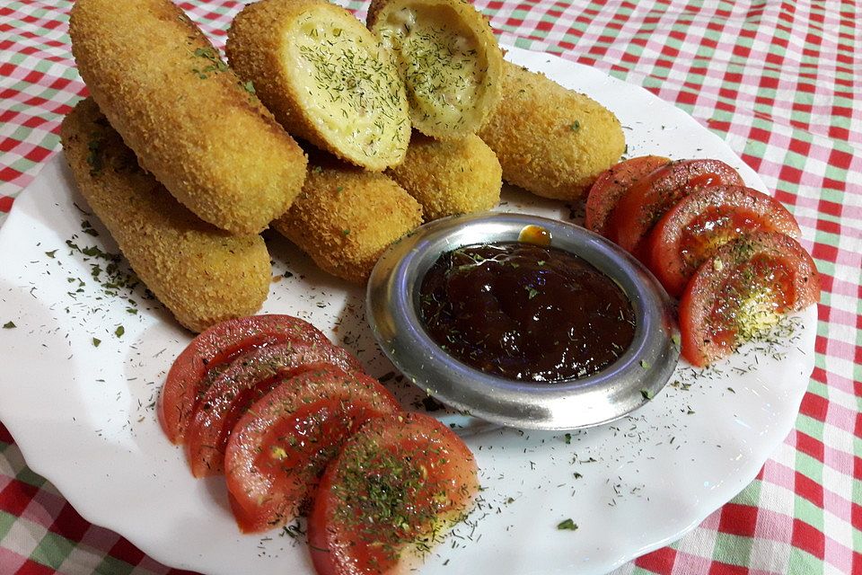 Käse-Schinken-Kroketten