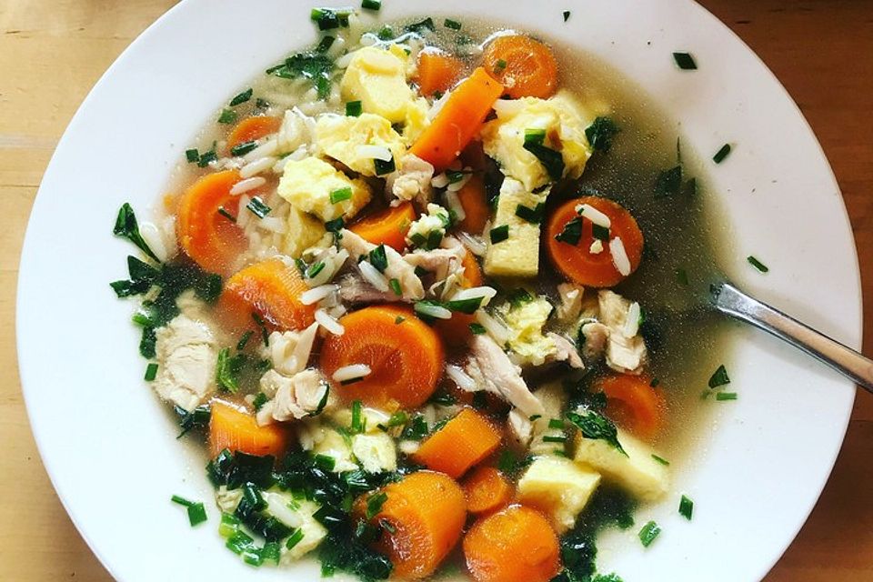 Hühnersuppe mit Reis