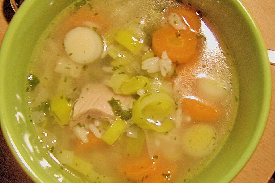 Hühnersuppe mit Reis