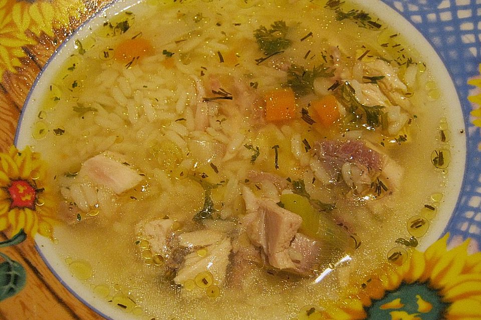 Hühnersuppe mit Reis