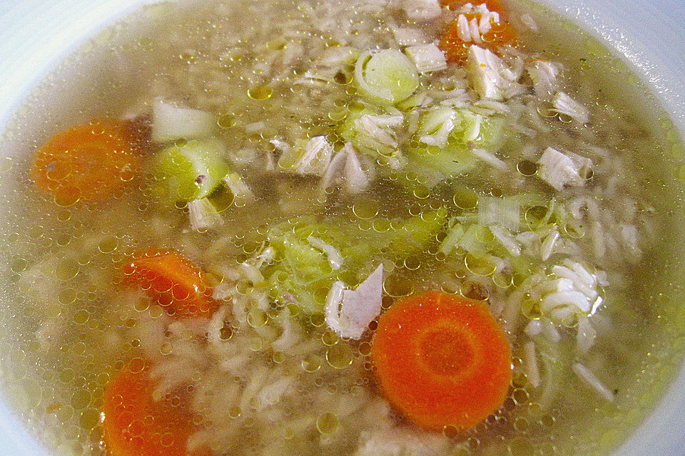 Hühnersuppe mit Reis