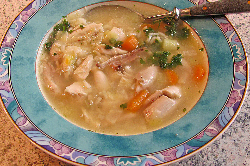 Hühnersuppe mit Reis