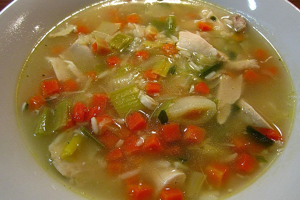 Hühnersuppe mit Reis