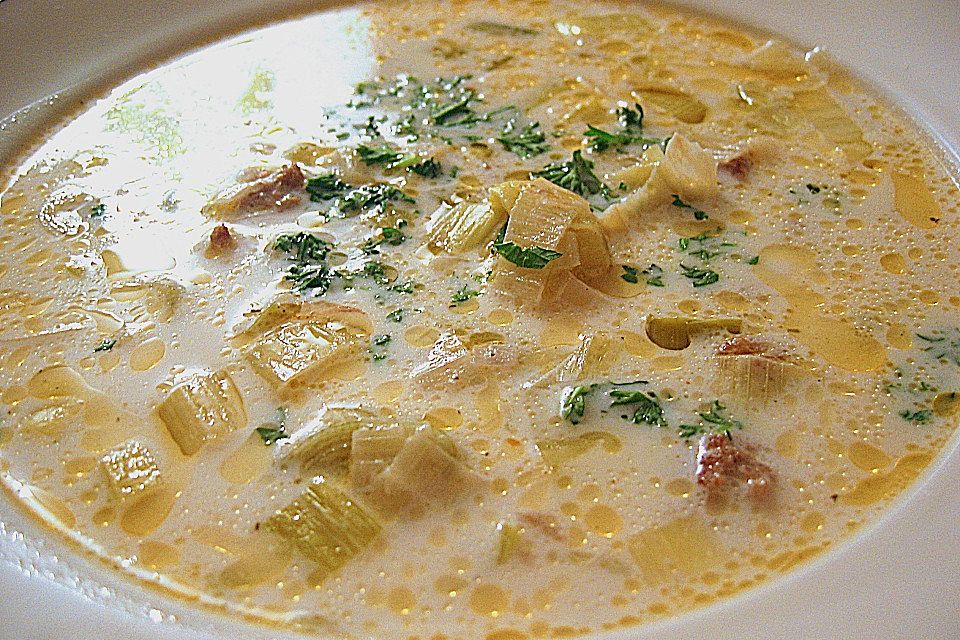 Porree-Käse-Suppe