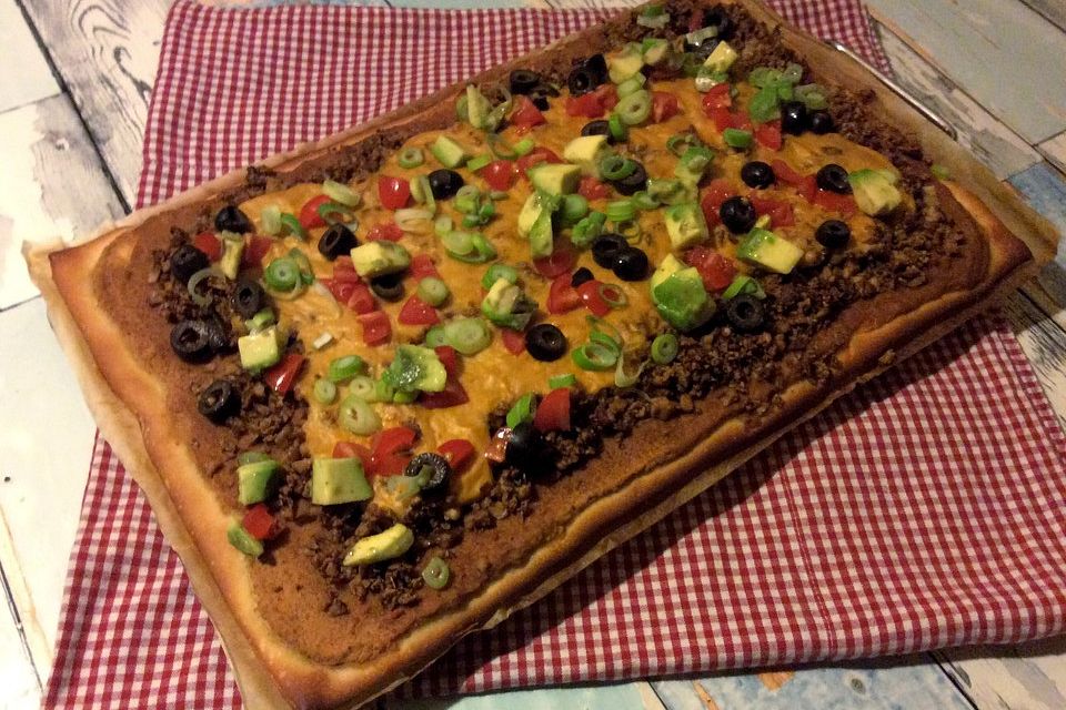 Vegane Taco-Pizza