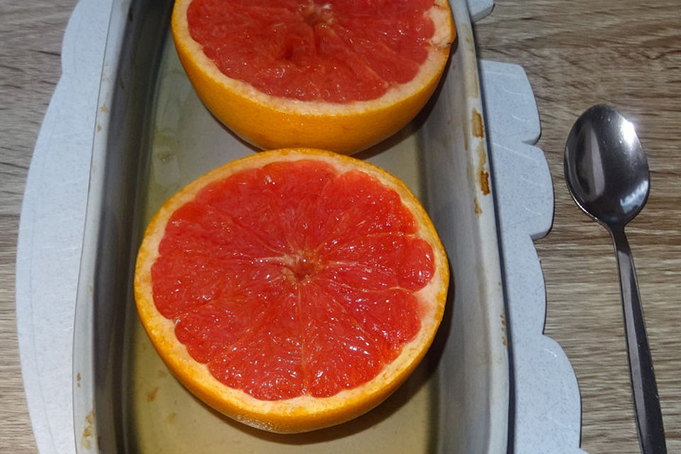 Gebackene Grapefruit mit Honig