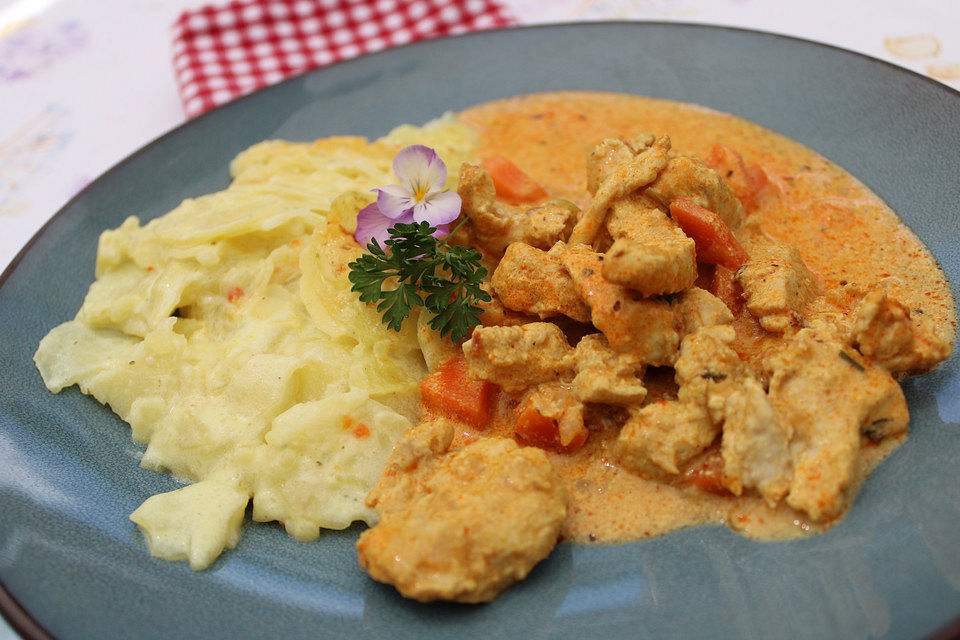 Hähnchen mit Curry-Möhren