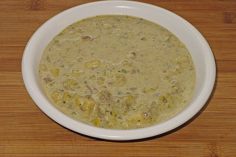 Porree - Hackfleisch - Suppe