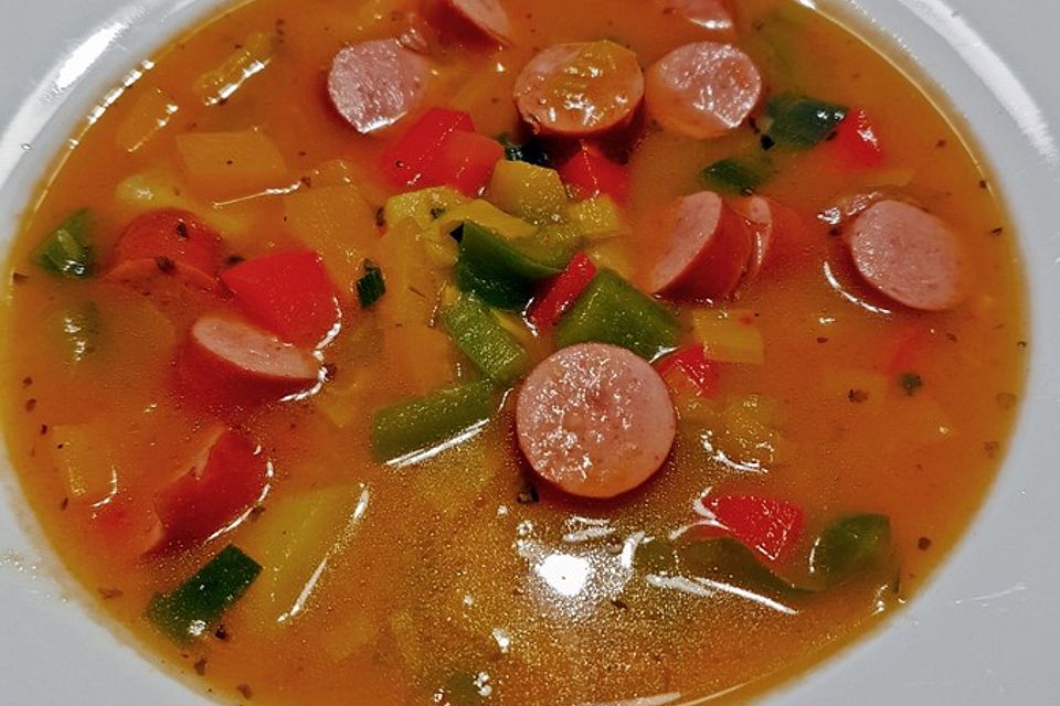 Kartoffelsuppe mit Paprika