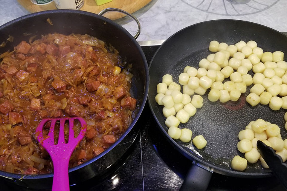 Kasslerpfanne mit Schupfnudeln