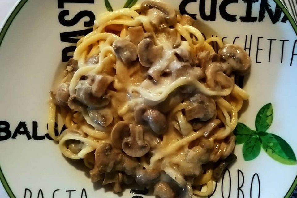 Vegane Champignon-Pasta