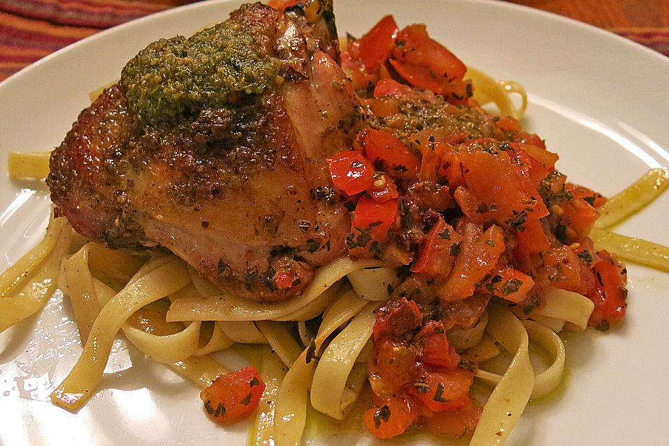 Alfredos Hähnchen mit Pesto