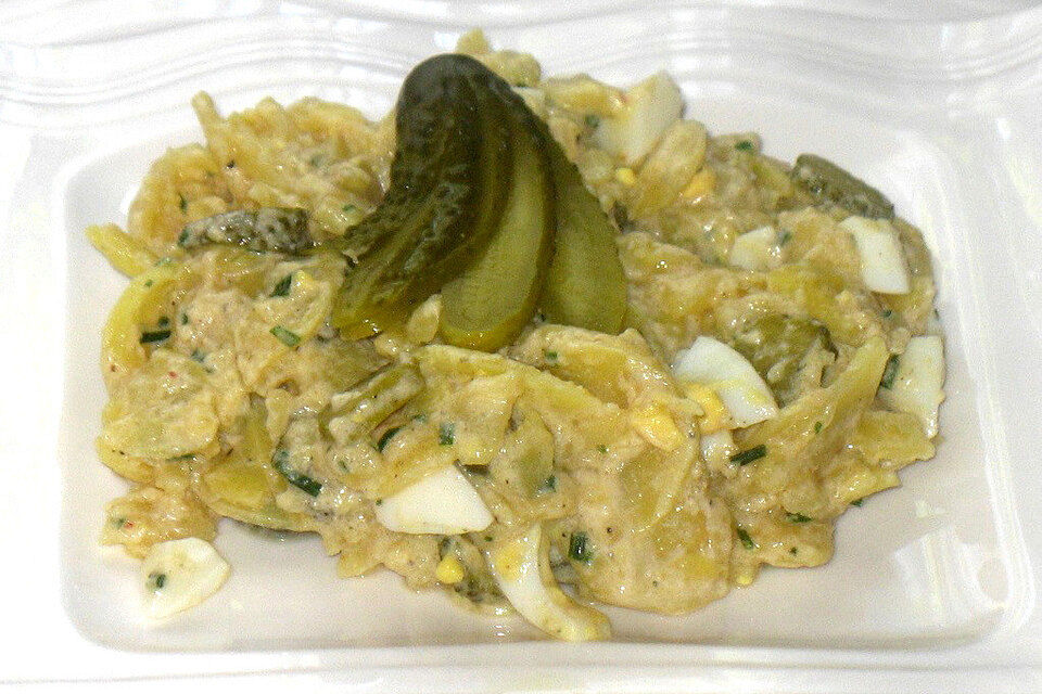 Vegetarischer Kartoffelsalat ohne Mayonnaise