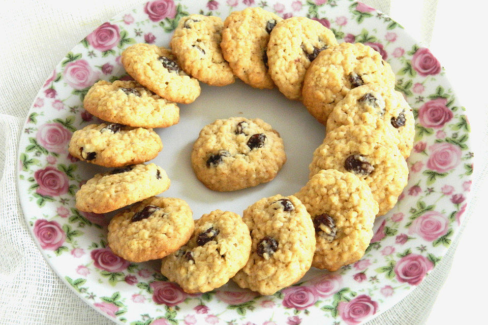 Haferflockenkekse - Rosinenplätzchen - Haferflockencookies