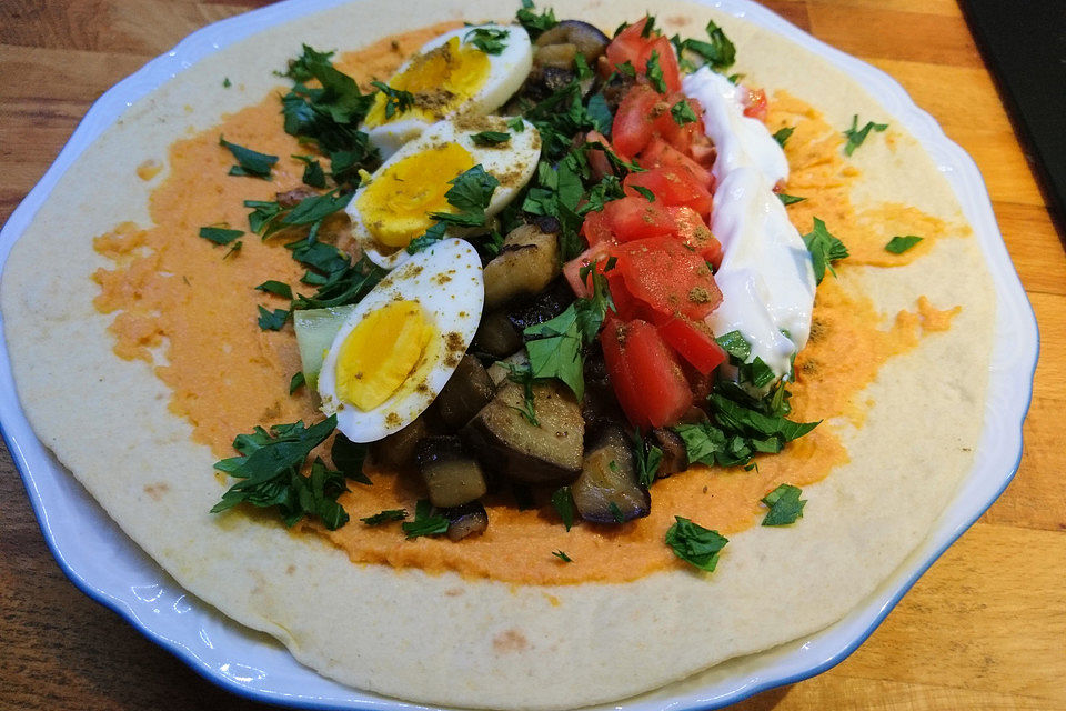 Sabich - Israelisches Auberginen Sandwich