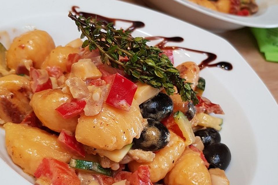 Vegane Gnocchi mit Gemüse