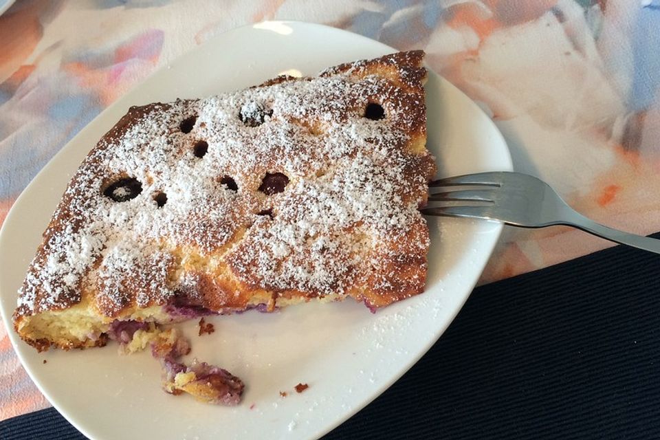 Grießauflauf mit Heidelbeeren