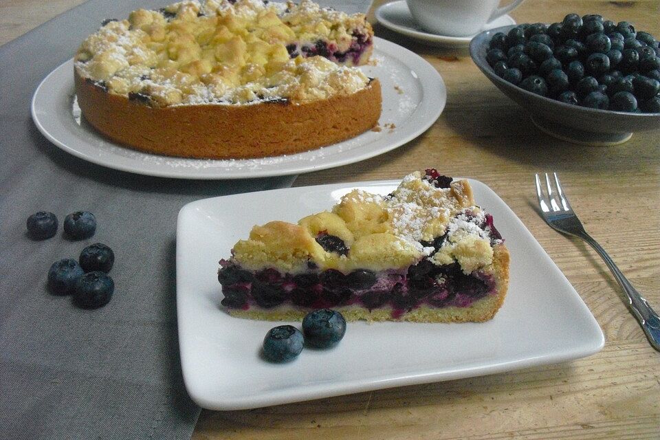 Blaubeerkuchen mit Streuseln