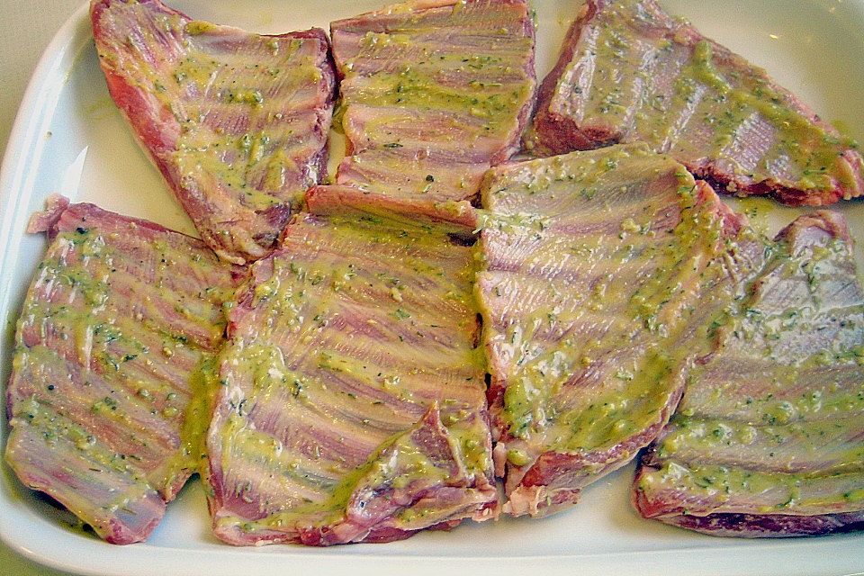 Gegrillte Schälrippchen (Spareribs)