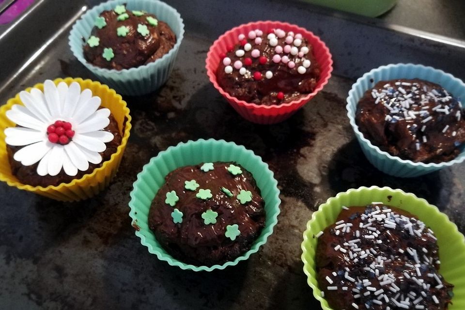 Schoko-Erdbeerkonfitüren-Muffins