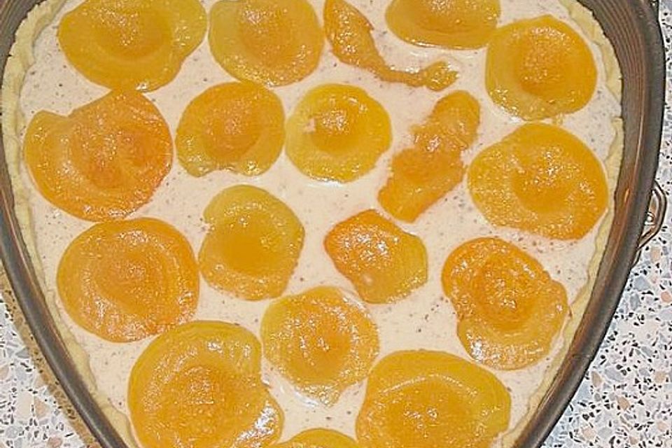 Aprikosenkuchen mit Mandelguss