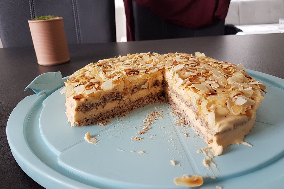 Schwedische Mandeltorte ohne Buttercreme